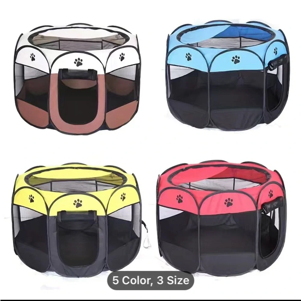 Pets Playpen Indoor Outdoor Activities Portable Tent Removable Zipper Top Small - Picture 5 of 8